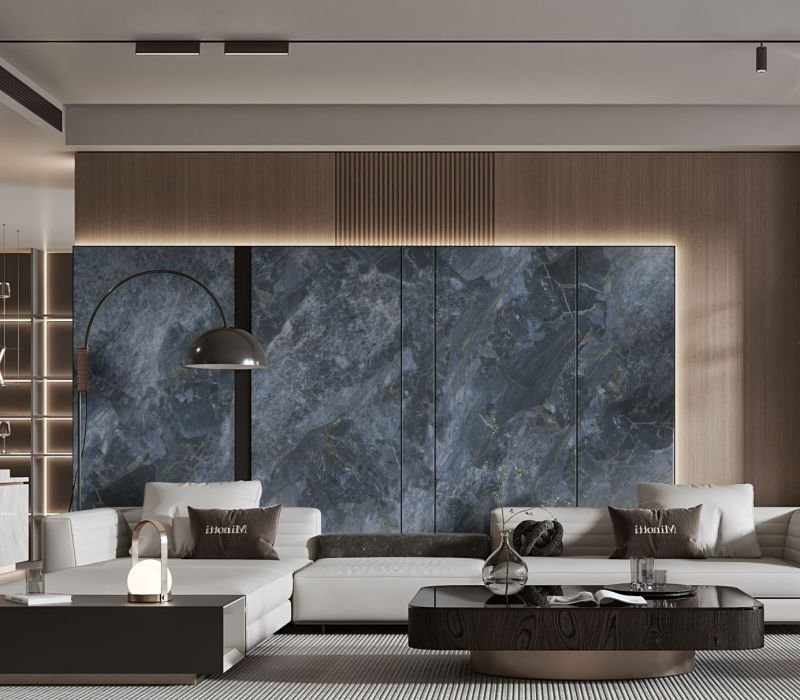 Service 19 Waterproof stone series WPC wall panel for modern bathroom and vanity wall decoration