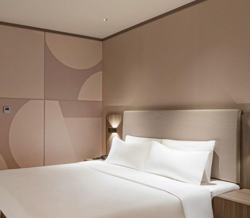 Service 17 Cloth series WPC wall panel used in modern office and commercial interior applications