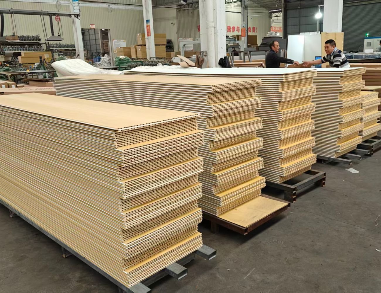 Finished WPC wall panel products ready for global export and OEM supply