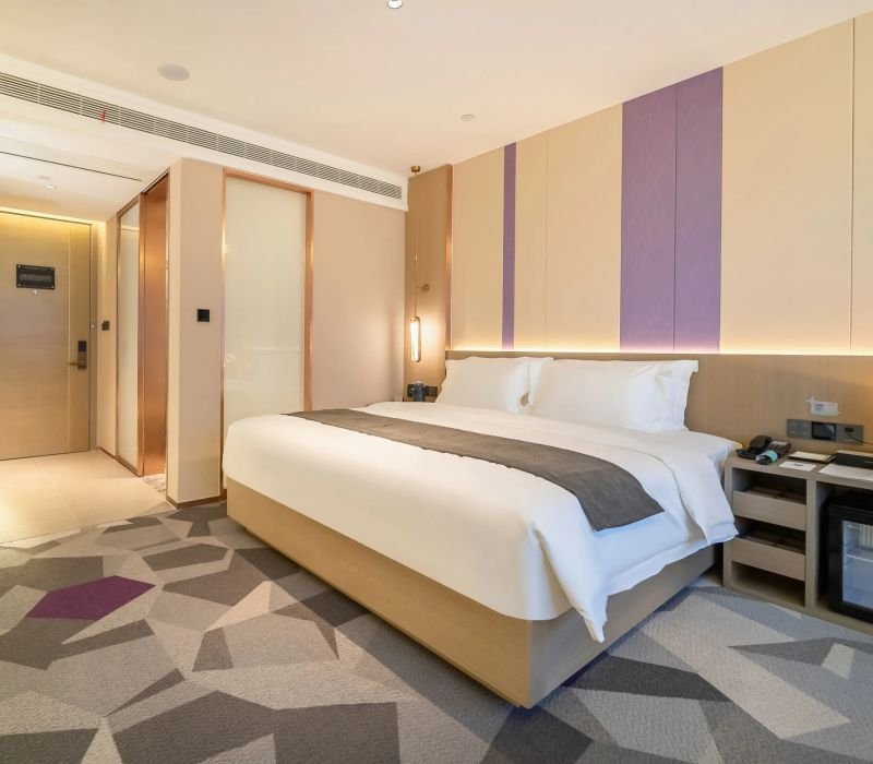 Service 18 Premium cloth texture WPC wall panel for luxury hotel interior wall decoration