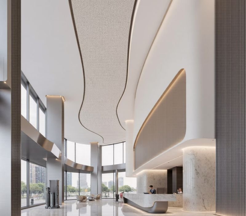 Service 25 Elegant solid color PET WPC wall panel for luxury hotel interior wall design
