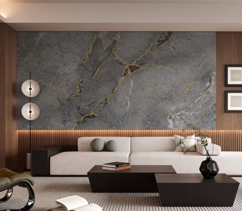 Service 22 Waterproof stone series WPC wall panel for modern bathroom and vanity wall decoration
