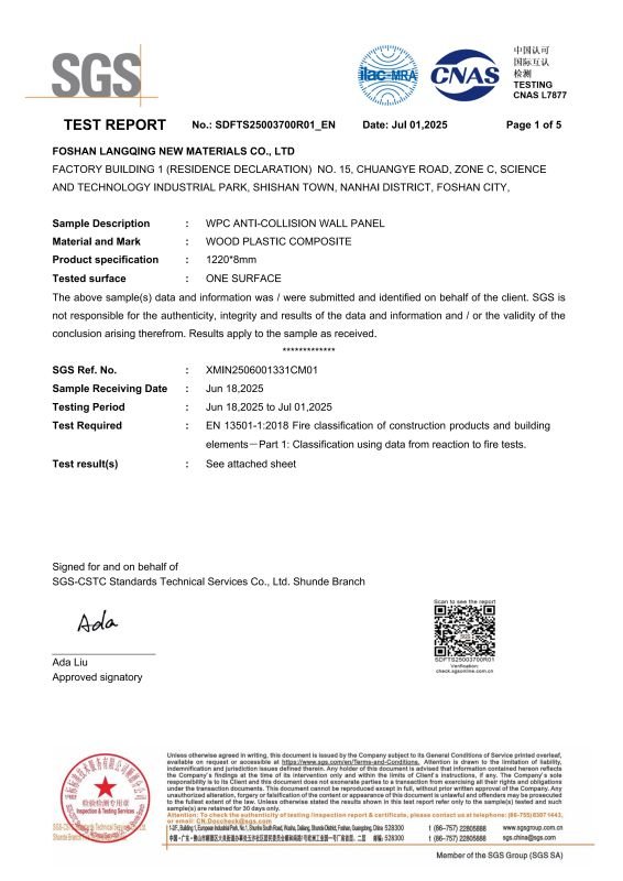 SGS tested WPC wall panel manufacturer with verified product quality standards