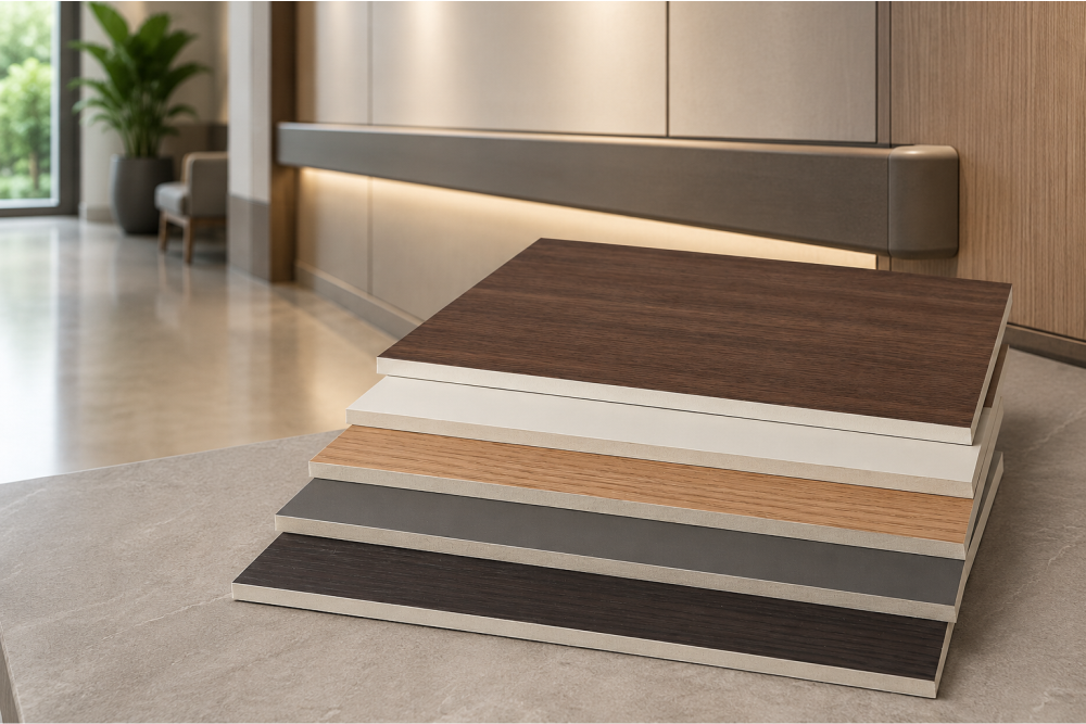 WPC anti-collision wall panel for commercial interior wall protection