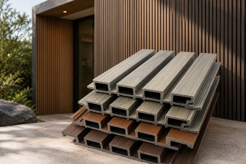 WPC outdoor wall cladding panels for exterior architectural facades