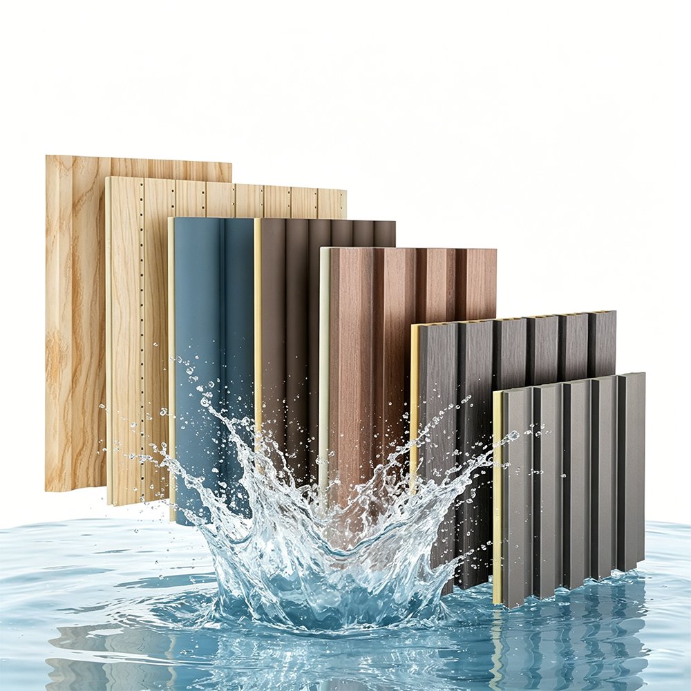 Waterproof WPC Wall Panel Moisture Resistant Decorative Wall Cladding