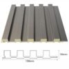 Solid WPC Fluted Wall Panel Cross Section Solid WPC Fluted Wall Panel Cross Section