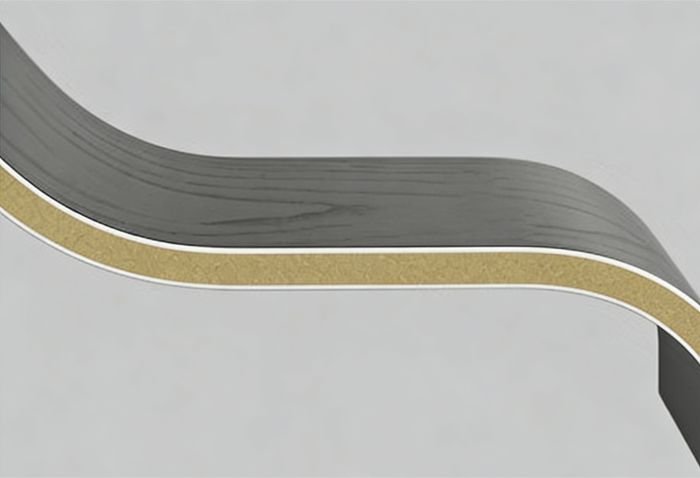 Heat bending WPC Anti Collision Wall Panel for curved interior design