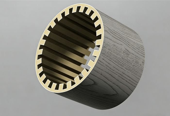 Back slotting WPC Anti Collision Wall Panel for column wrapping