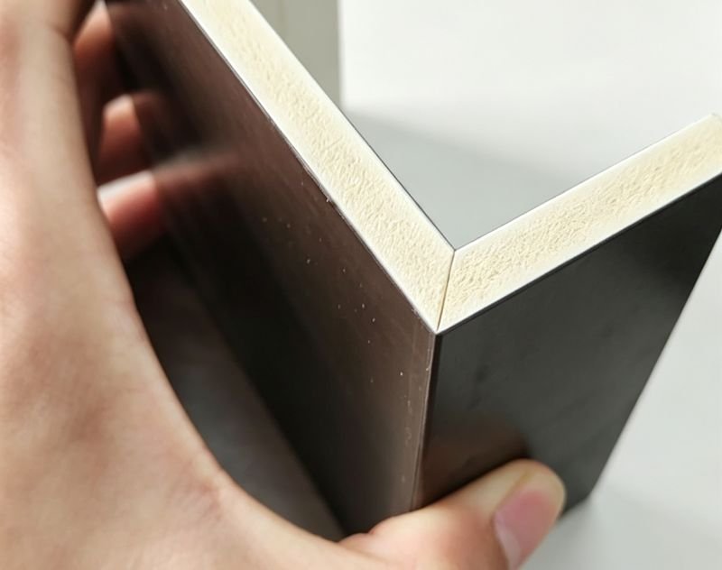 High Density WPC Anti-Collision Wall Panel 9 90 Degree Corner Folding of High Density WPC Anti-Collision Wall Panel