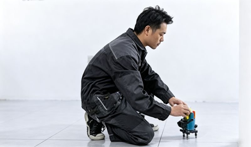 Use spirit level to align Bamboo Wood Fiber Wall Panel installation position