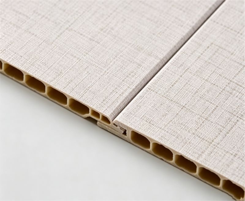 Easy installation Bamboo Wood Fiber Wall Panel with glue and aluminum trim