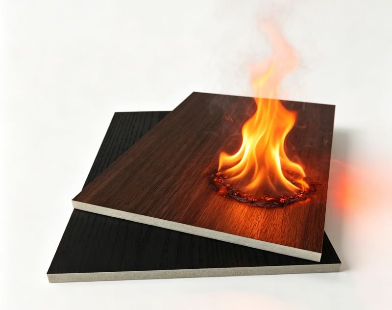 High Density WPC Anti-Collision Wall Panel 5 B1 Fire Resistance Test for High Density WPC Anti-Collision Wall Panel