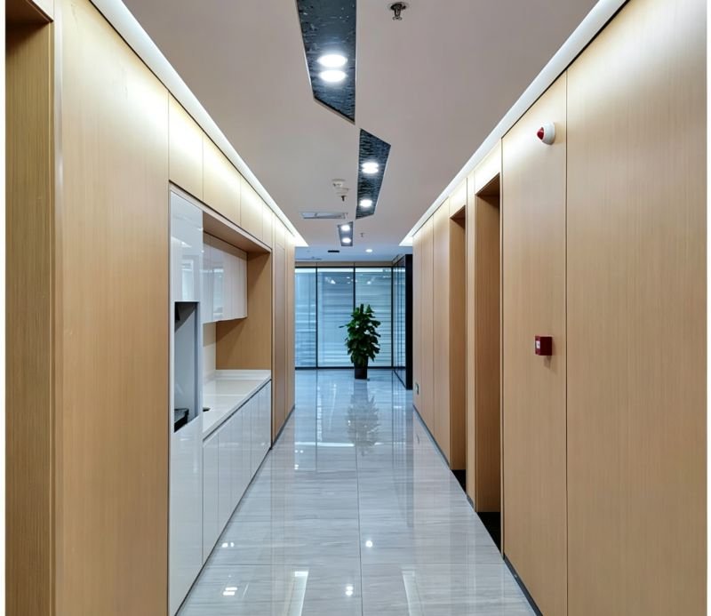 WPC Anti Collision Wall Panel for office building interior protection