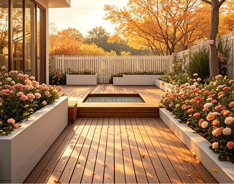 3D Embossed WPC Decking Manufacturer 5 Outdoor WPC Decking garden and backyard flooring application