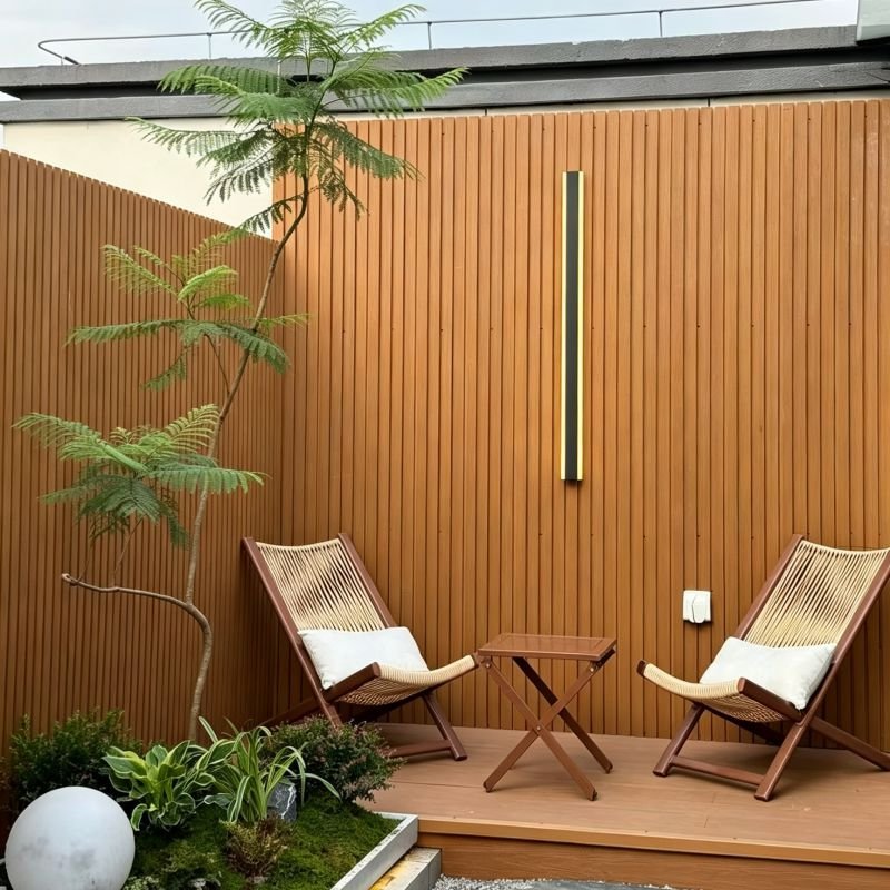 Balcony decoration with Outdoor WPC Wall Cladding panels