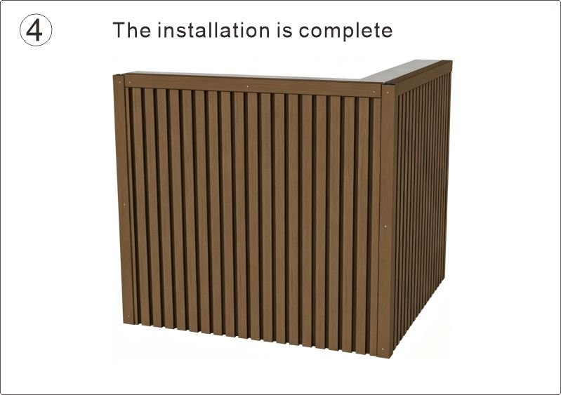 Outdoor WPC Wall Cladding edge and corner finishing installation
