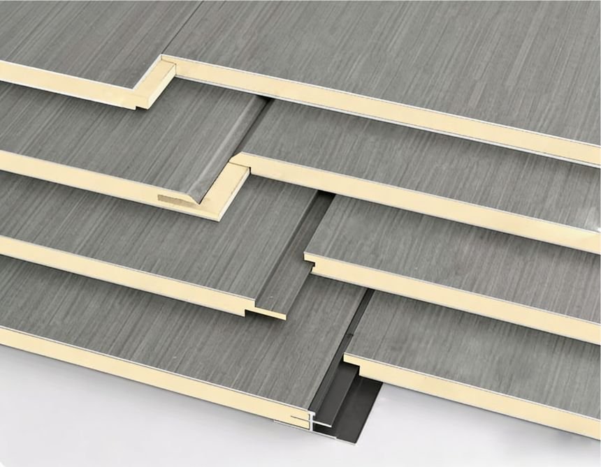 Side slotting installation of WPC anti collision wall panel and impact resistant wall panel with seamless U groove and V groove joints