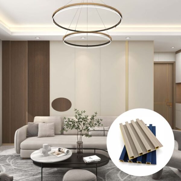 WPC fluted wall panel factory customized wall panel design for modern interior decoration