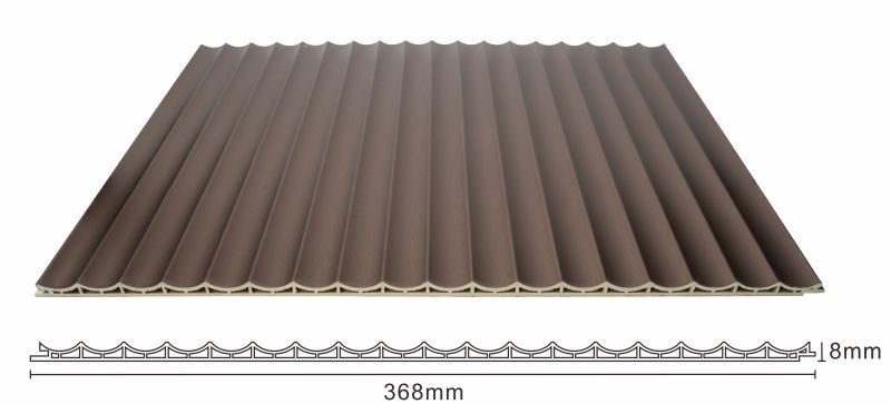 WPC Decorative Wall Panel for Contractor with Hollow Structure and Size Details