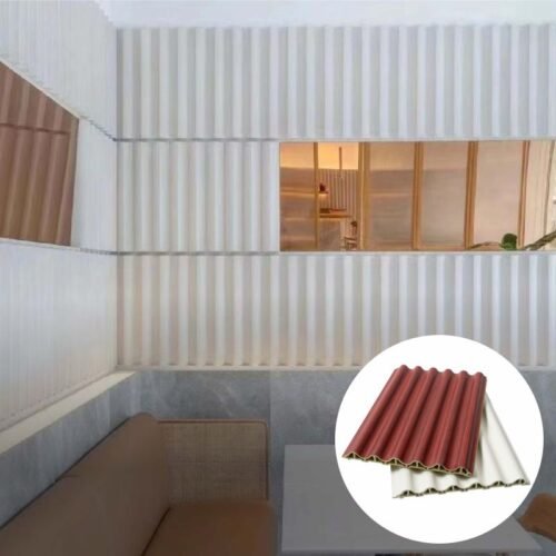 WPC Fluted Wall Panel for Commercial Building with modern interior wall decoration solution