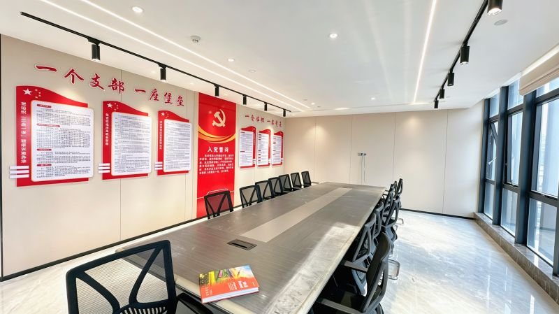 WPC Anti-Collision Wall Panels for a Five-Story Office Project 2 Anti-collision wall panels installed in an office meeting room