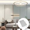 Living room feature wall with fluted panels and inset of 163 × 12 mm solid WPC fluted wall panel samples